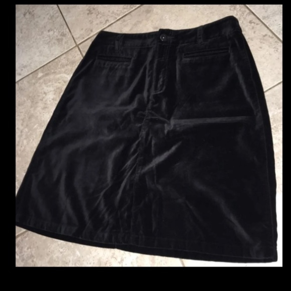 Vintage Black Velvet Skirt